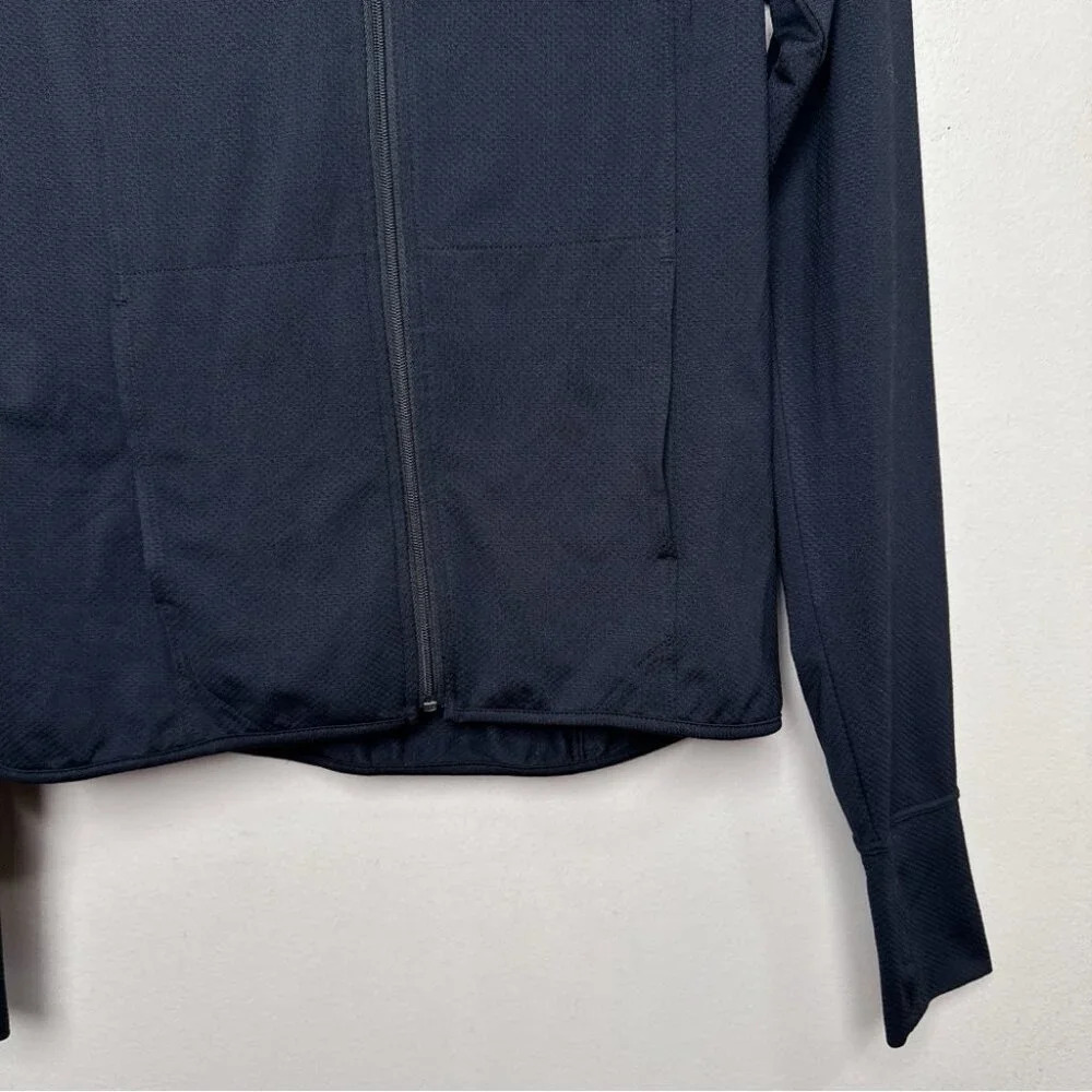 Women's Black Zip-Front Hooded Jacket - Picture 8 of 15